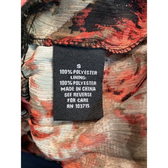 Zac & Rachel peach & brown sleeveless top beaded - Picture 8 of 8